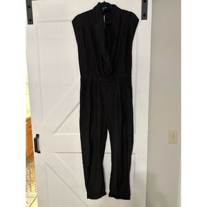 Women's Black Sleeveless Jumpsuit